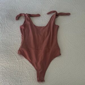 Mauve Tie Strap Bodysuit